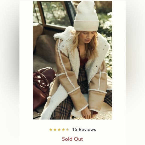 Pilcro Sherpa reversible coat Anthropologie - Picture 1 of 6